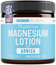 Magnum Solace Nighttime Magnesium Lotion with Arnica Unscented 5 oz