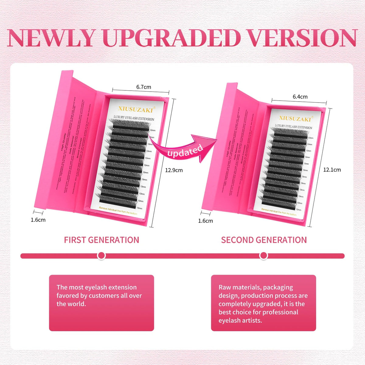 XIUSUZAKI W Shaped Premade Fan Lash Extensions