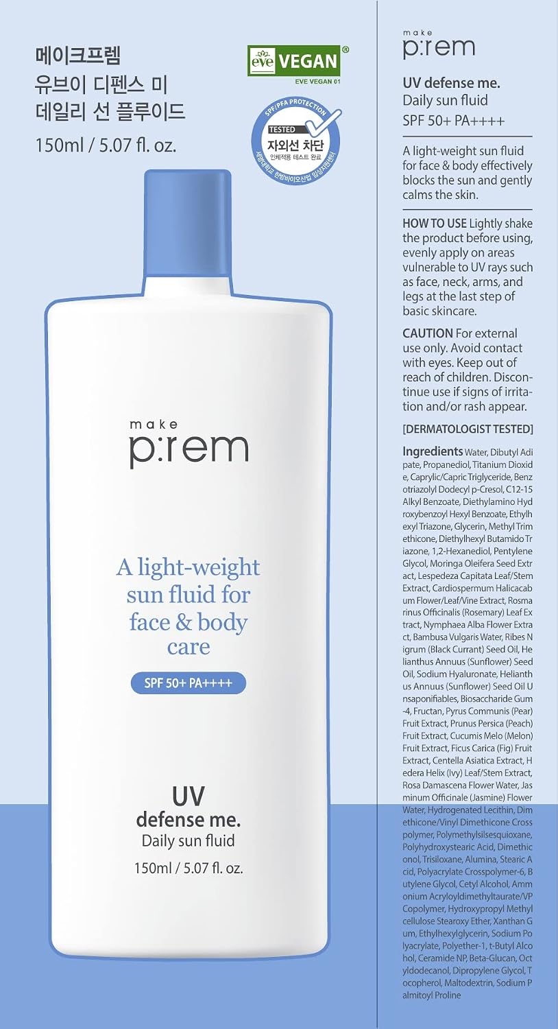 make p:rem UV Defense Me Daily Sun Fluid 150mL product information