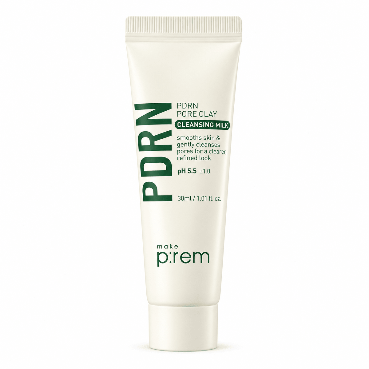make p:rem PDRN Pore Clay Cleansing Milk 30mL on white