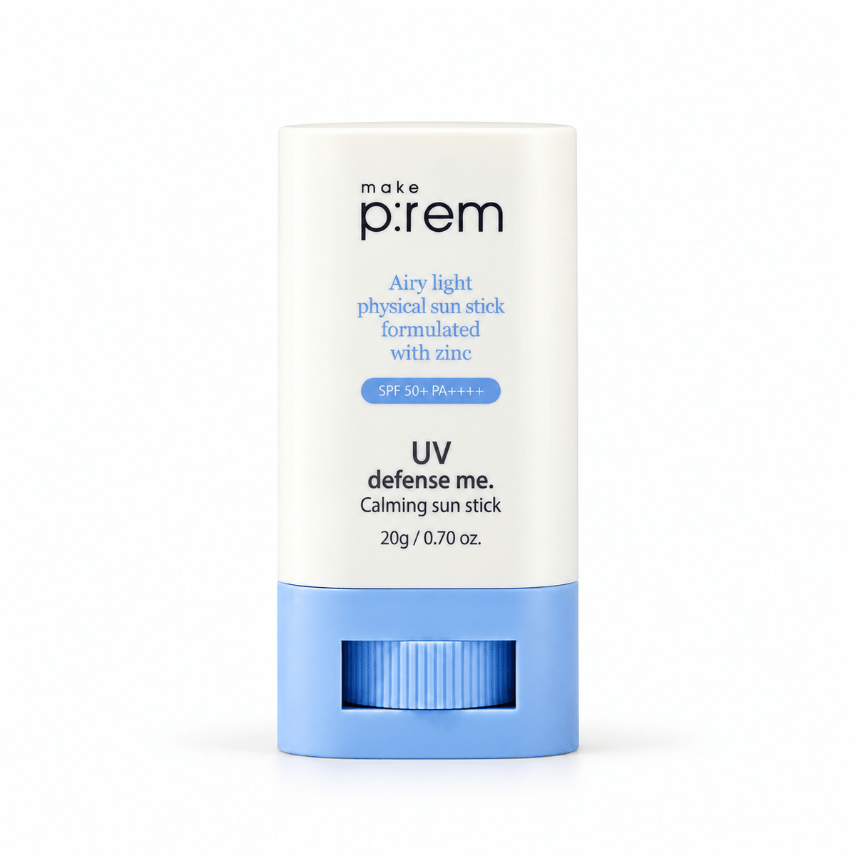 make p:rem UV Defense Me Calming Sun Stick 20g on white