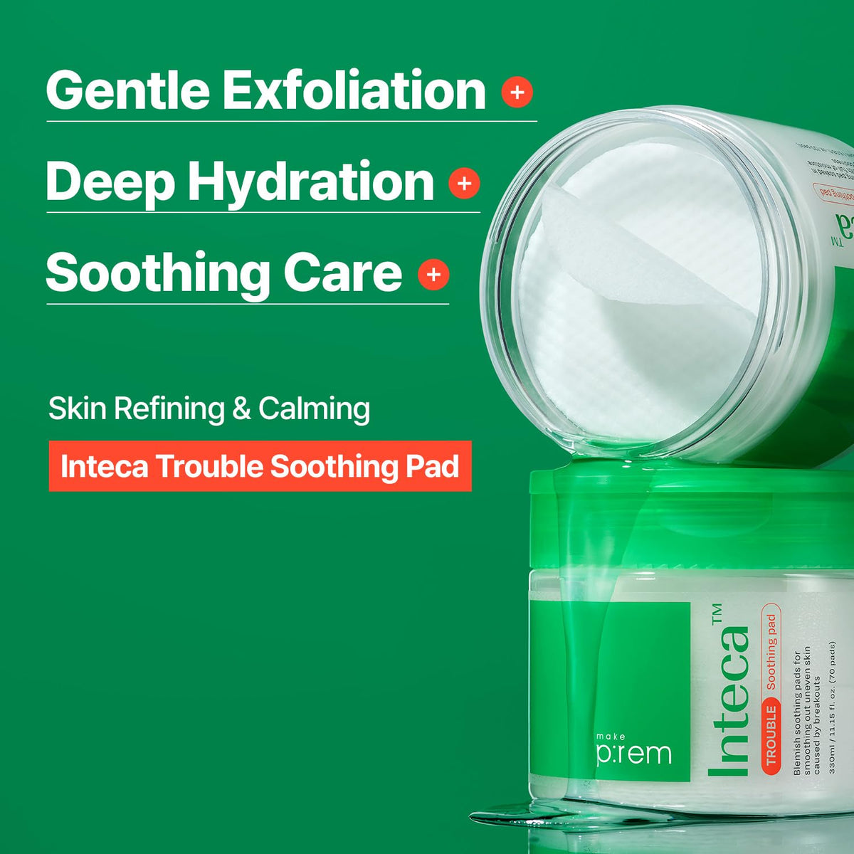 make p:rem Inteca Trouble Soothing Pad 70 pads 330mL – Amazon English gallery 3