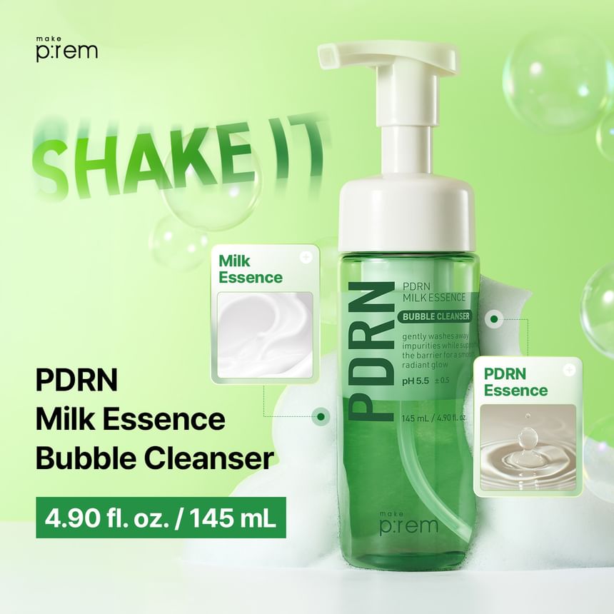 make p:rem PDRN Milk Essence Bubble Cleanser 145mL overview