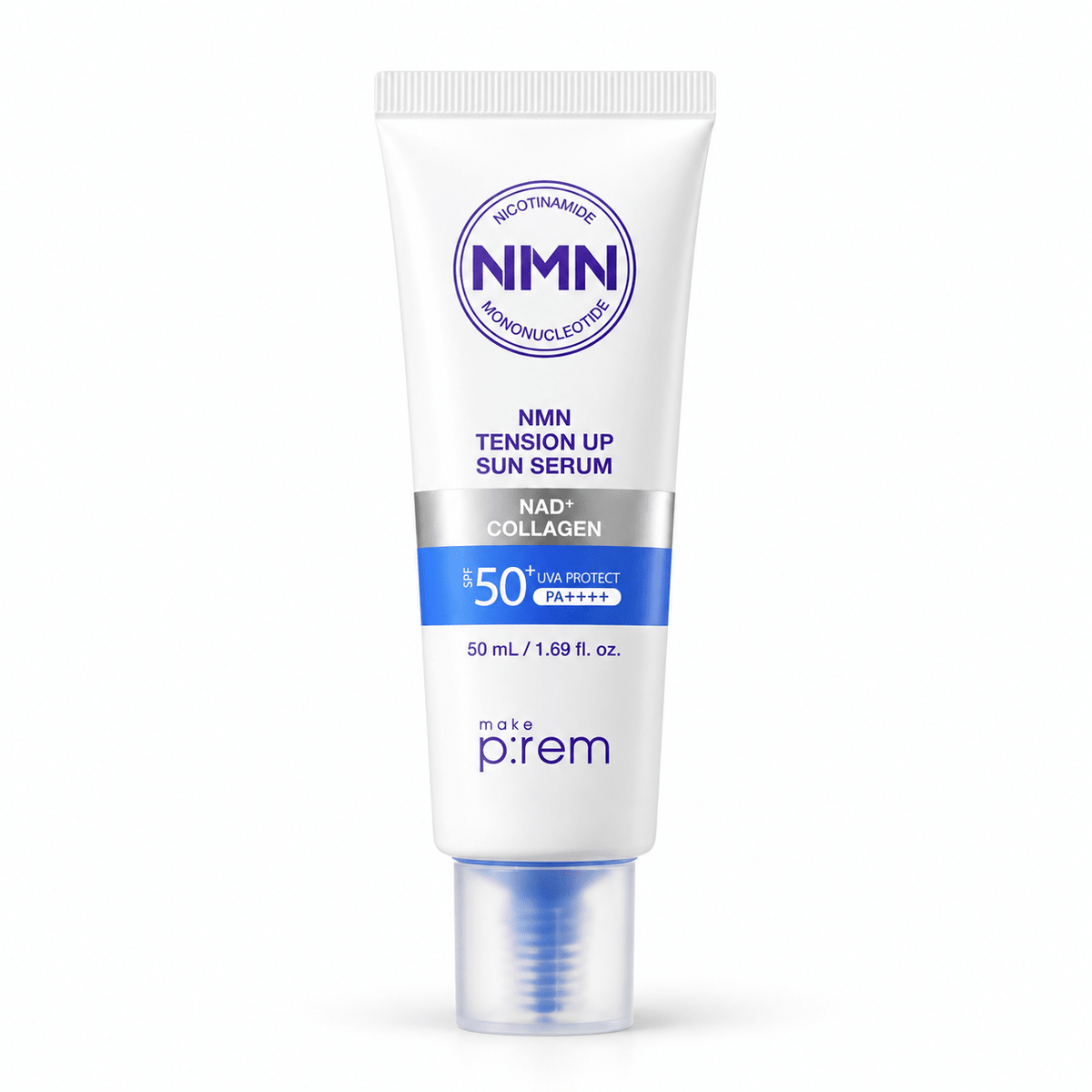 make p:rem NMN Tension Up Sun Serum 50ml on white background