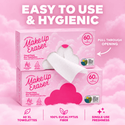 MakeUp Eraser Cloud Clean Eco Towelettes easy pull-through dispenser