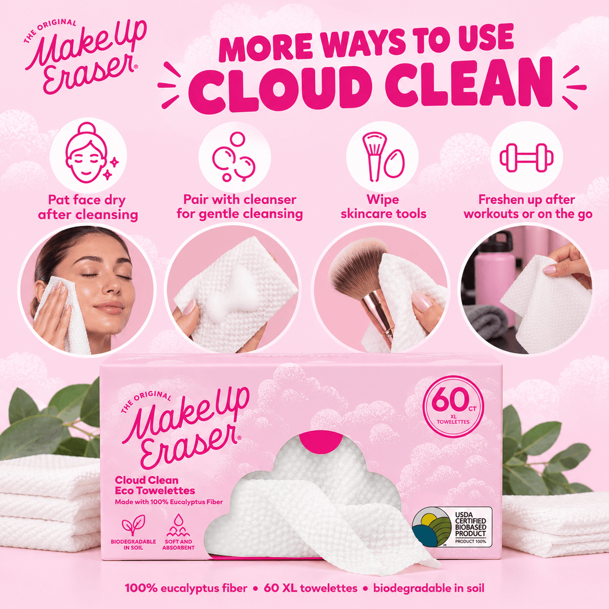 More ways to use MakeUp Eraser Cloud Clean Eco Towelettes
