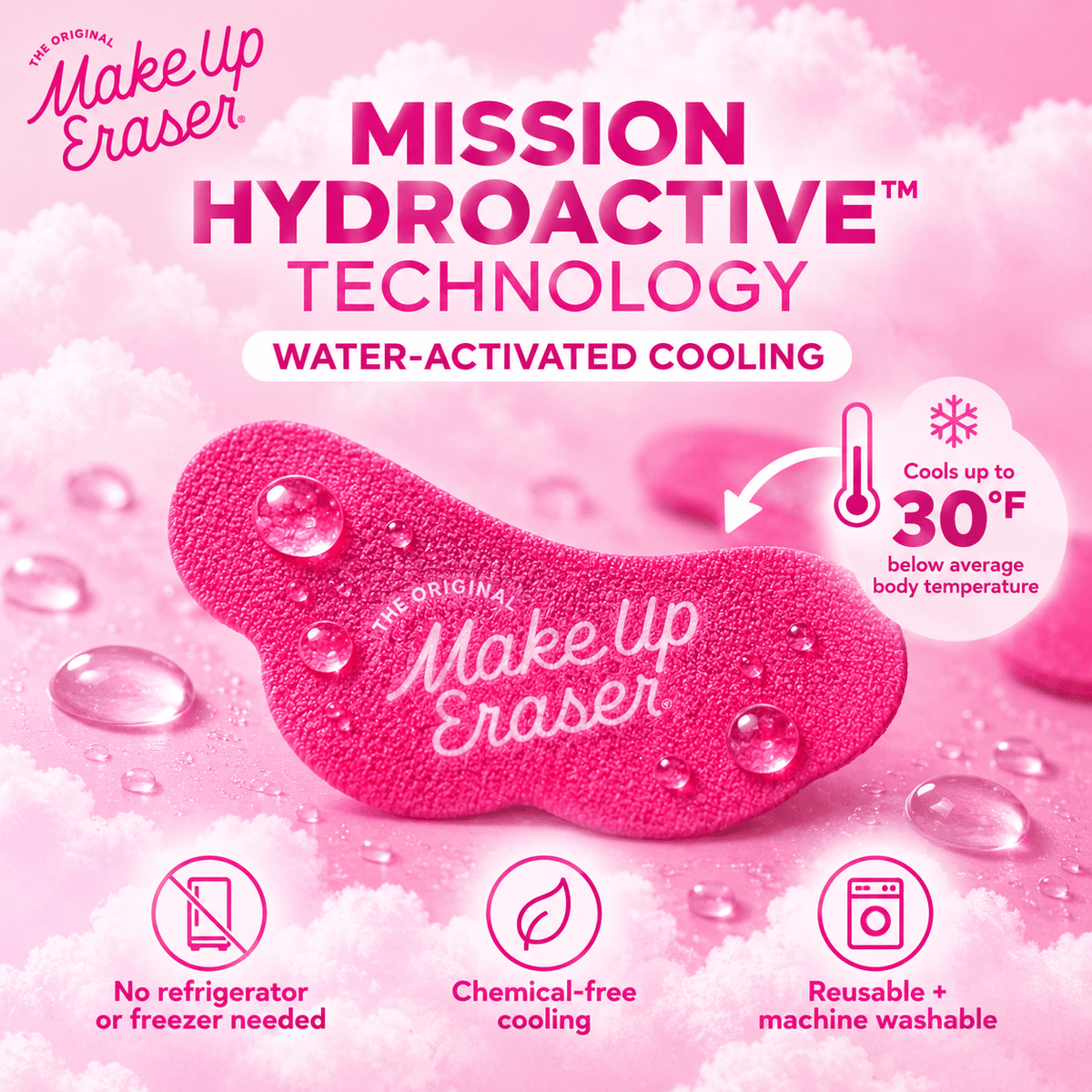 MakeUp Eraser Cooling Clouds Mission Hydroactive Technology