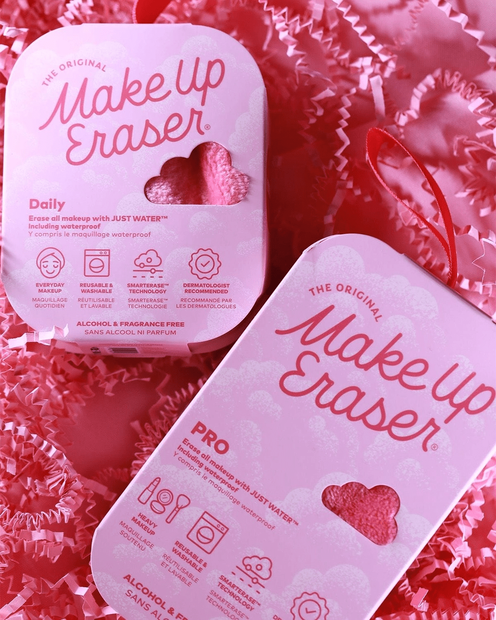 MakeUp Eraser Daily and PRO pink packaging lifestyle image