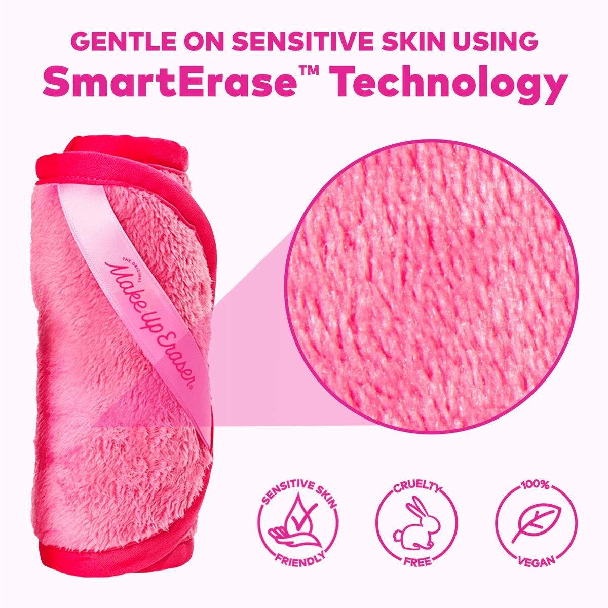 MakeUp Eraser PRO SmartErase Technology fiber close-up