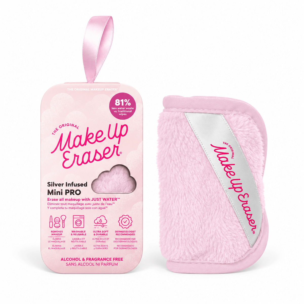 MakeUp Eraser Silver Infused Mini PRO light pink main product image