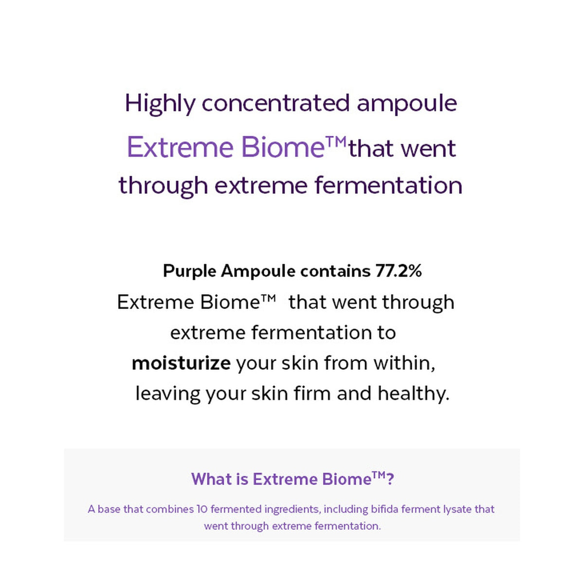 MISSHA Time Revolution Night Repair Ampoule 5X: 77.2% Extreme Biome and ten fermented ingredients