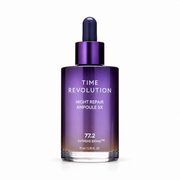 MISSHA Time Revolution Night Repair Ampoule 5X 70mL purple dropper bottle on white