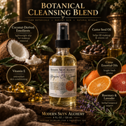Modern Skyn Alchemy Afterglow Cleansing Oil current botanical ingredients infographic