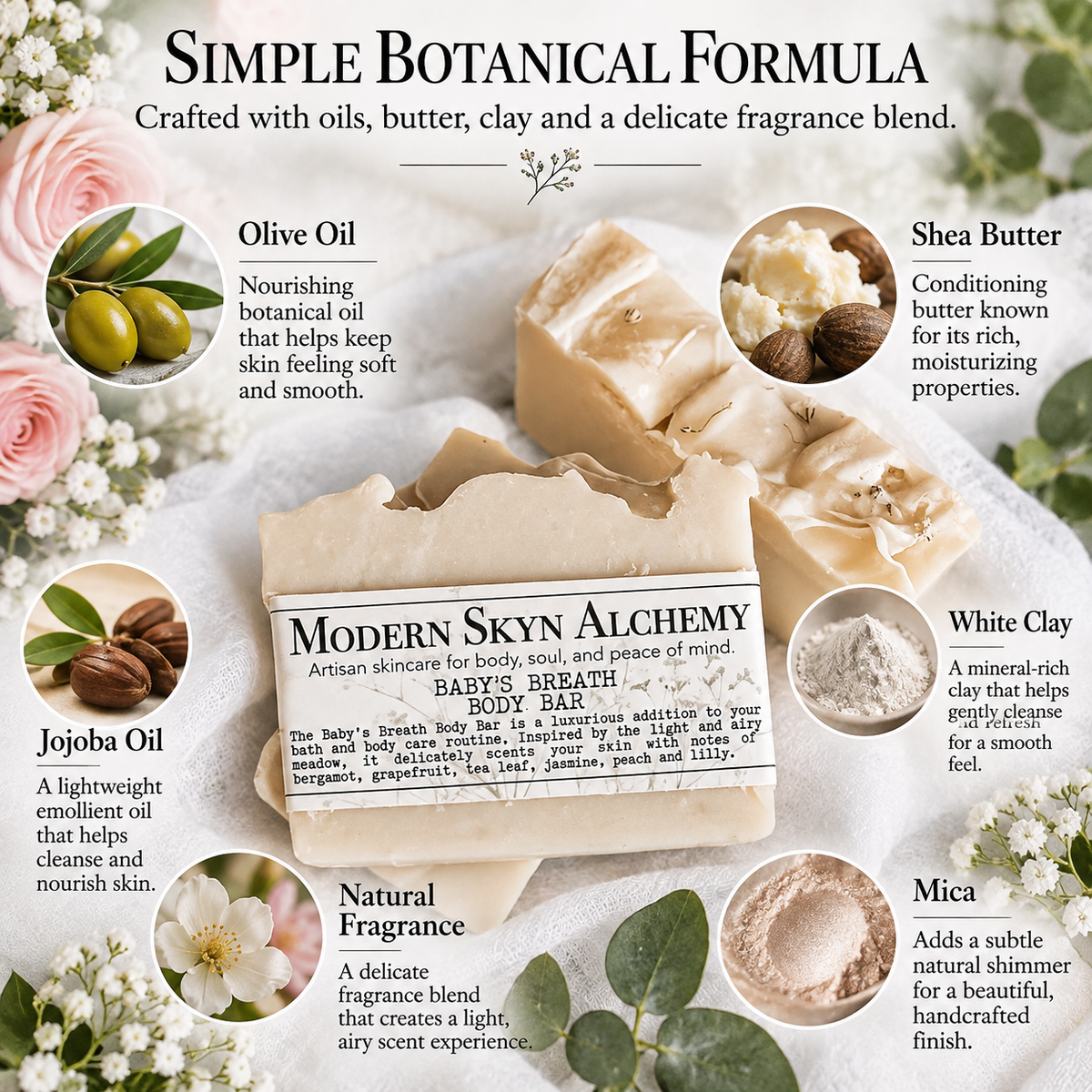 Baby's Breath Body Bar key ingredients