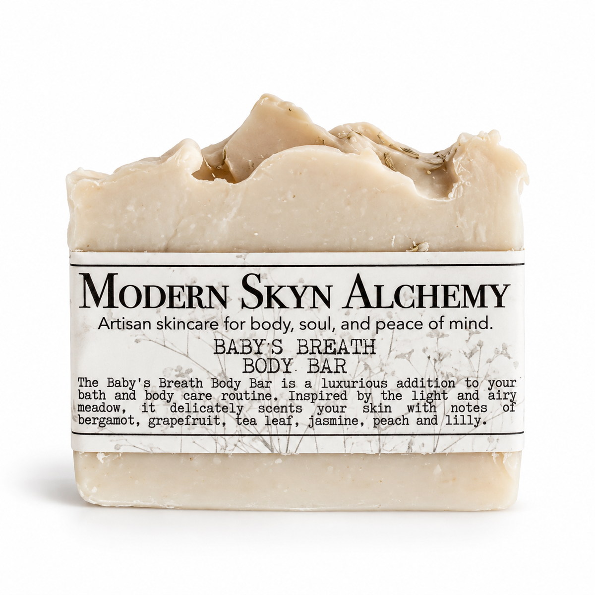 Modern Skyn Alchemy Baby's Breath Body Bar 5 oz on white background