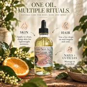 Citrus + Laurel Body Oil uses for skin hair and nails