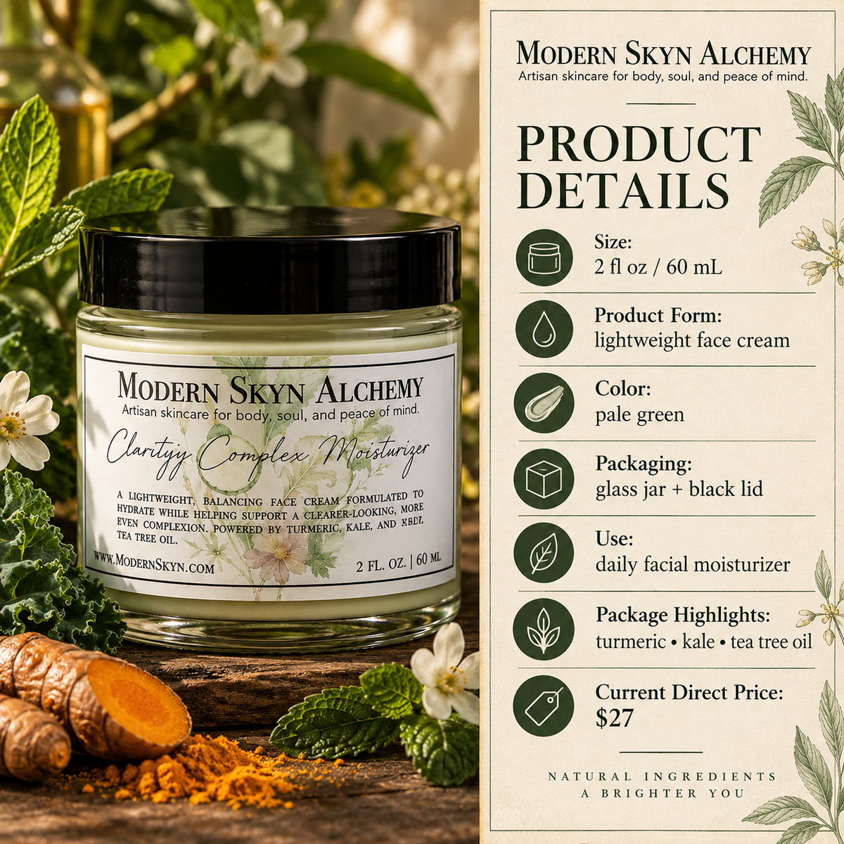 Modern Skyn Alchemy Clarity Complex Moisturizer product details