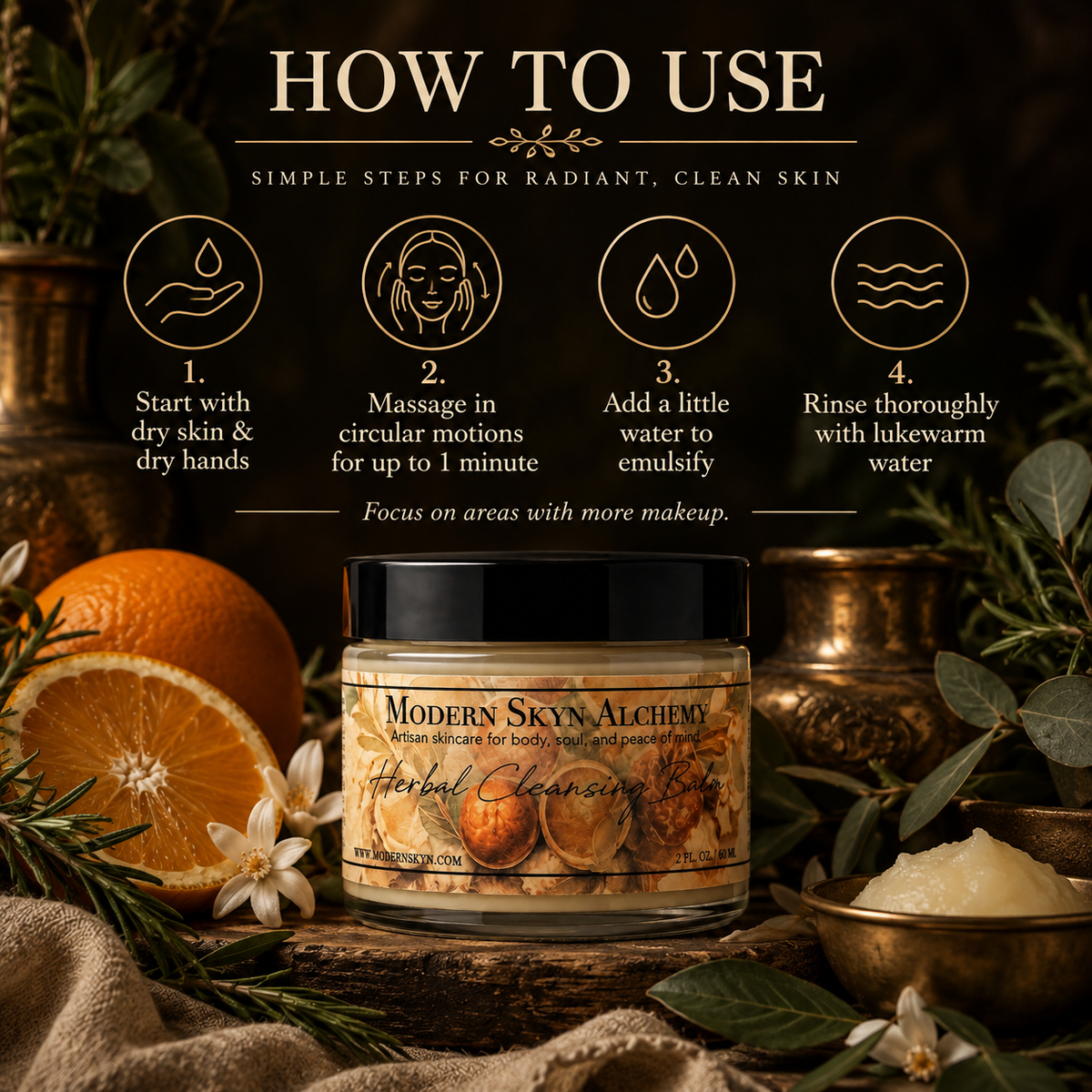 How to use Modern Skyn Alchemy Herbal Cleansing Balm