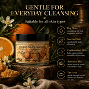 Modern Skyn Alchemy Herbal Cleansing Balm skin types infographic