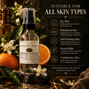 Modern Skyn Alchemy Hyaluronic Acid Serum skin types infographic