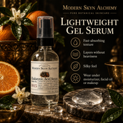 Modern Skyn Alchemy Hyaluronic Acid Serum lightweight texture infographic