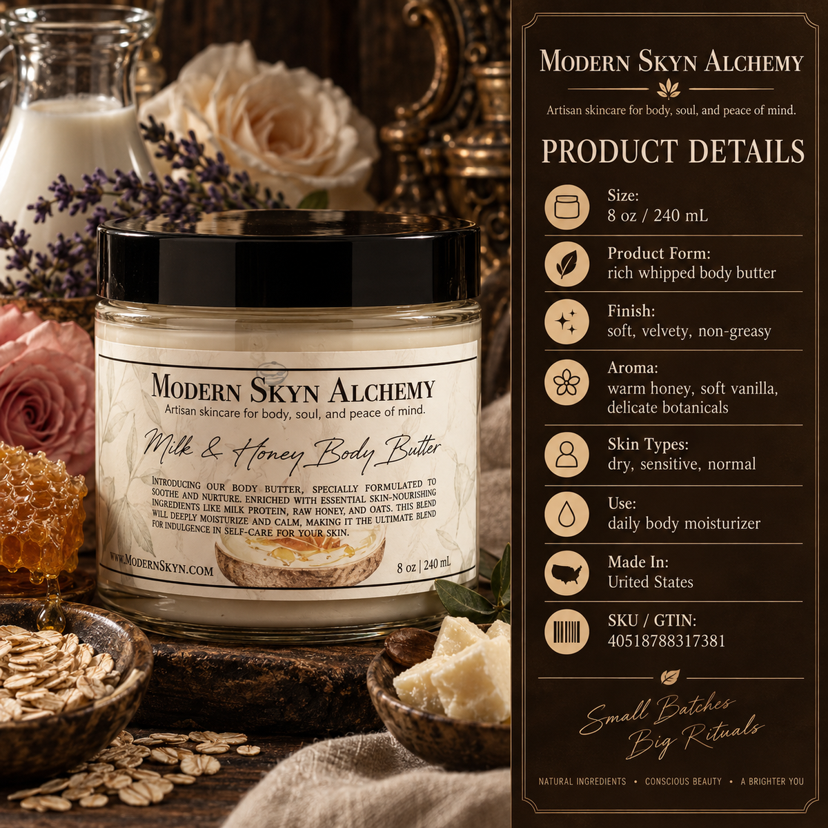 Modern Skyn Alchemy Milk & Honey Body Butter product details