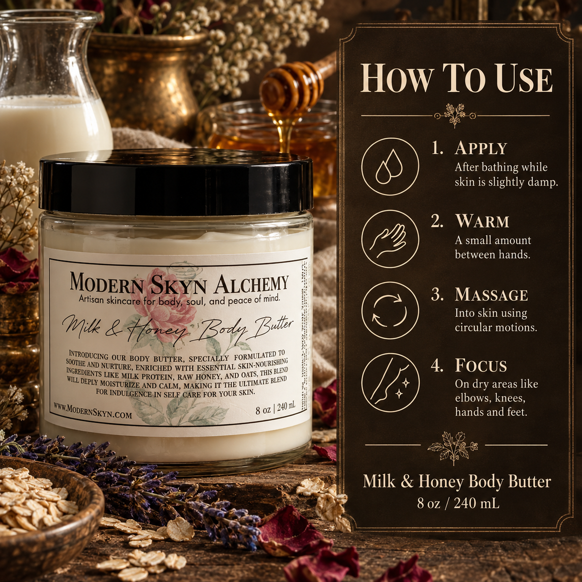 How to use Modern Skyn Alchemy Milk & Honey Body Butter