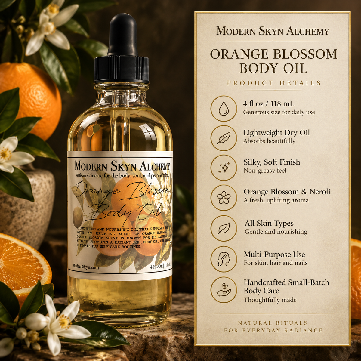 Modern Skyn Alchemy Orange Blossom Body Oil product details