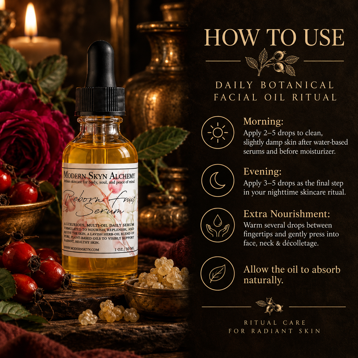 How to use Modern Skyn Alchemy Reborn Fruit Serum