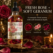 Rose & Geranium Body Oil fresh rose and soft geranium aroma