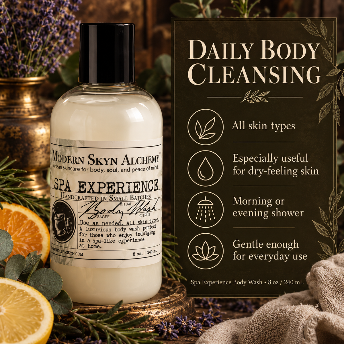 Spa Experience Body Wash daily cleansing for all skin types
