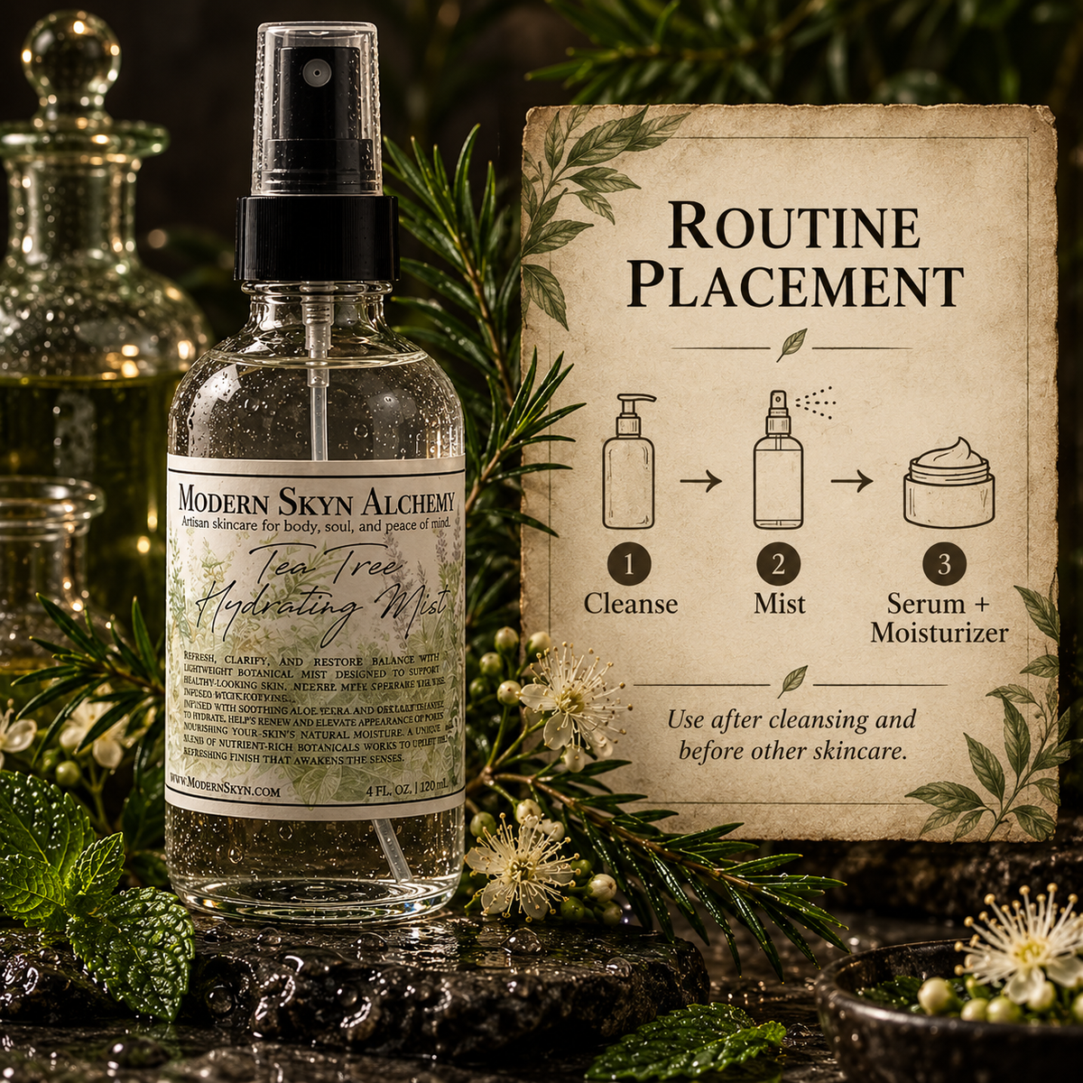 Tea Tree Hydrating Mist skincare routine placement