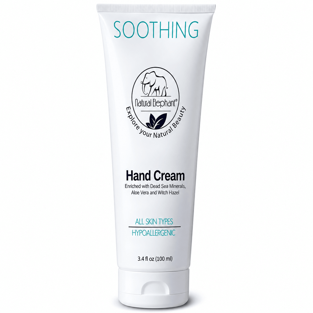 Natural Elephant Soothing Hand Cream 100 ml on white