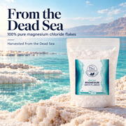 Natural Elephant magnesium chloride flakes harvested from the Dead Sea