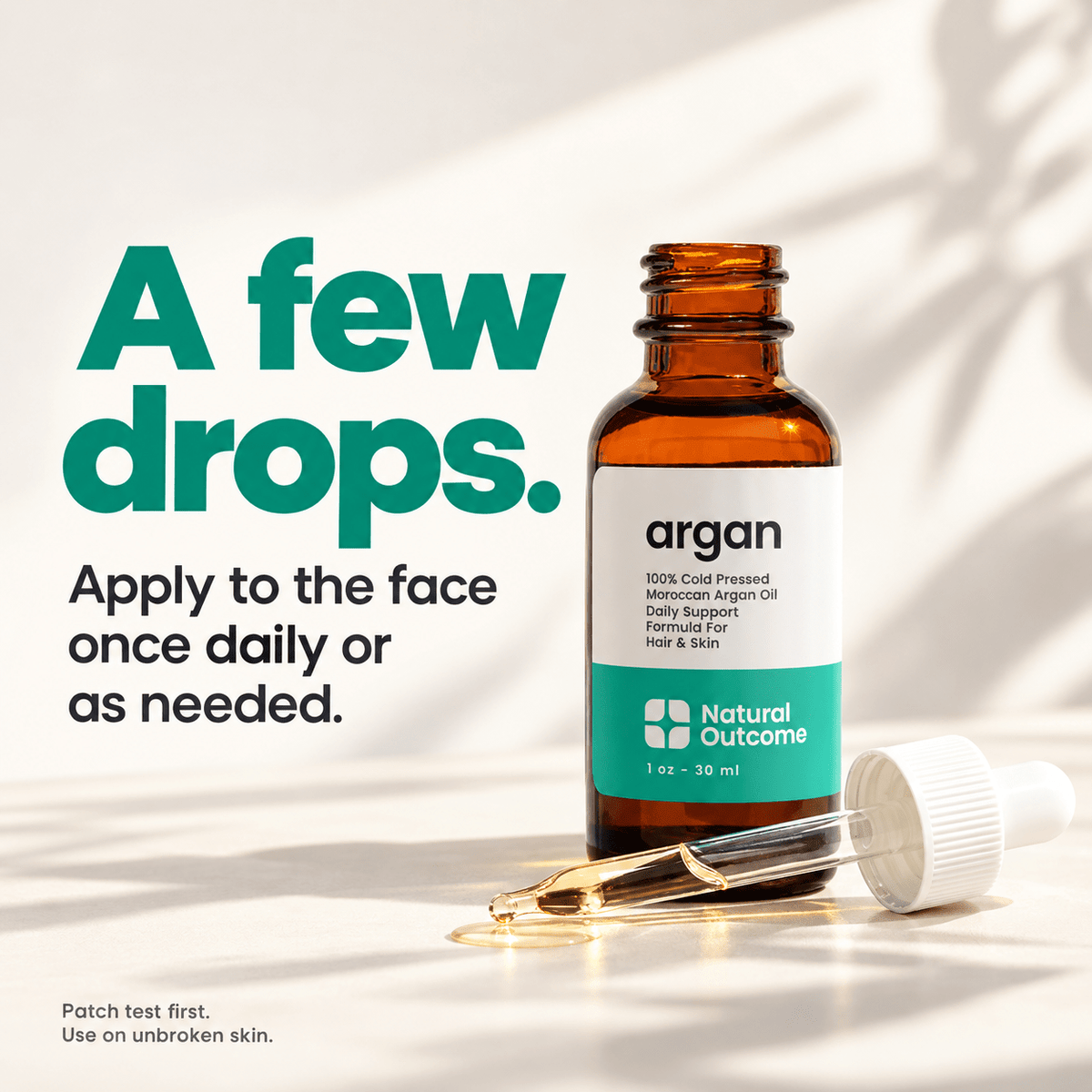 Natural Outcome argan oil: face directions