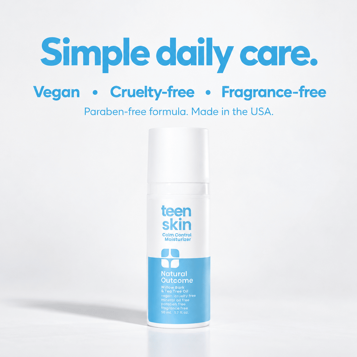 Natural Outcome Teen Skin Calm Control Moisturizer formulation