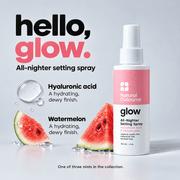 Glow all-nighter setting spray with hyaluronic acid and watermelon