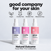 Natural Outcome vegan, cruelty-free, paraben-free and mineral oil-free face mist trio