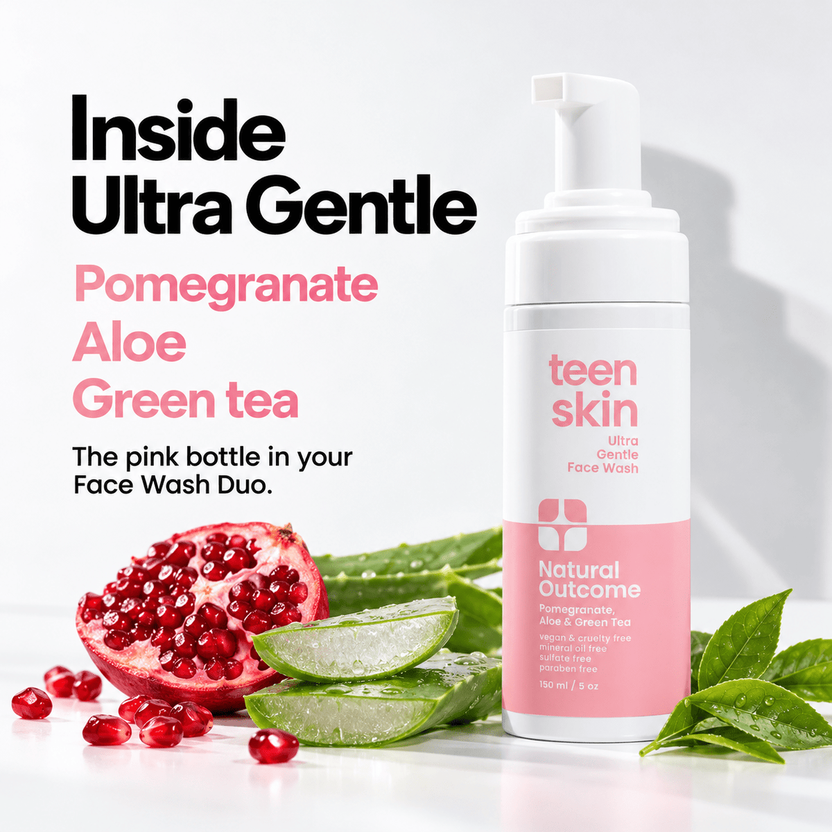 Natural Outcome Teen Skin Face Wash Duo 2 x 150 mL - ultra-ingredients