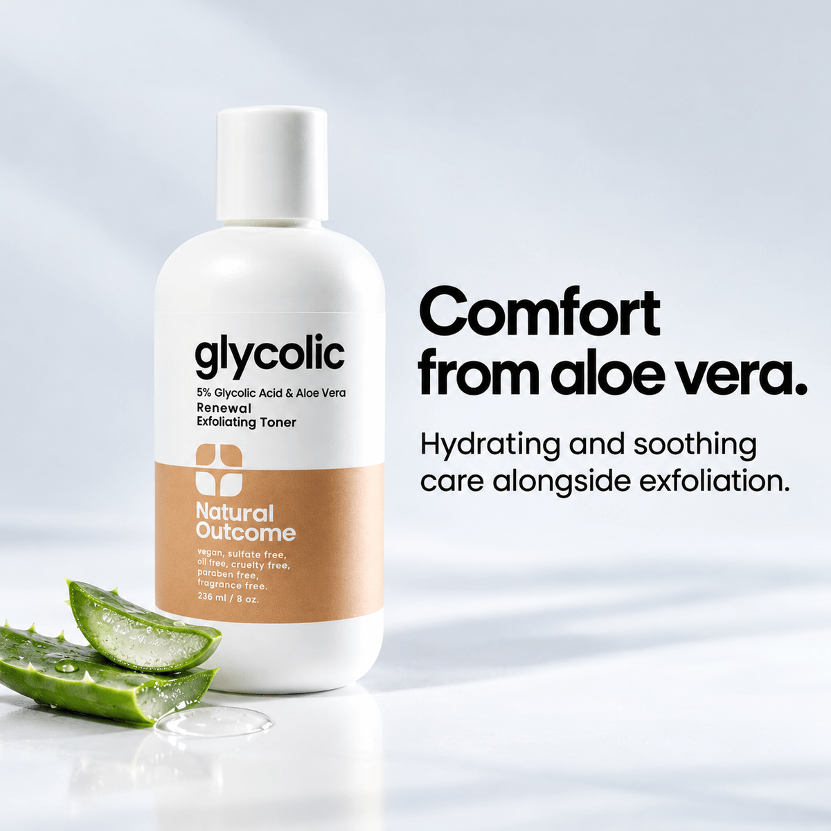 Natural Outcome glycolic toner aloe