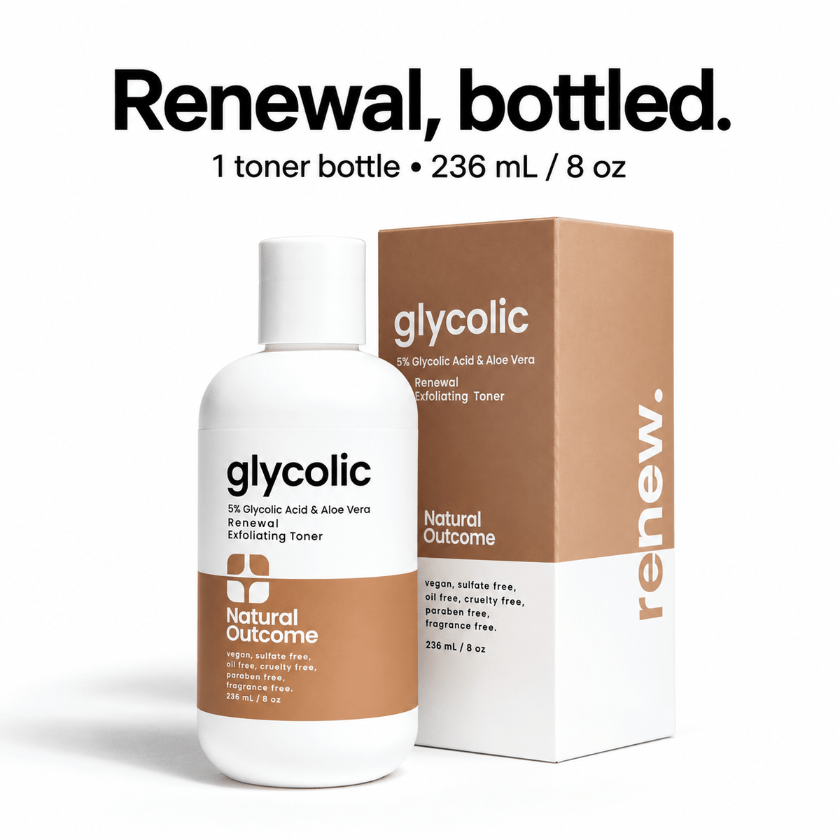 Natural Outcome glycolic toner contents