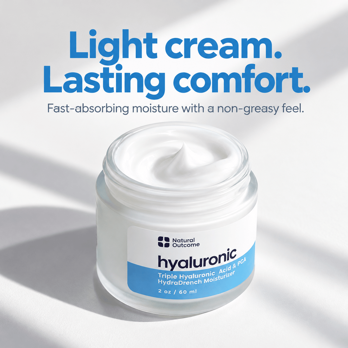 Lightweight fast-absorbing non-greasy HydraDrench cream texture