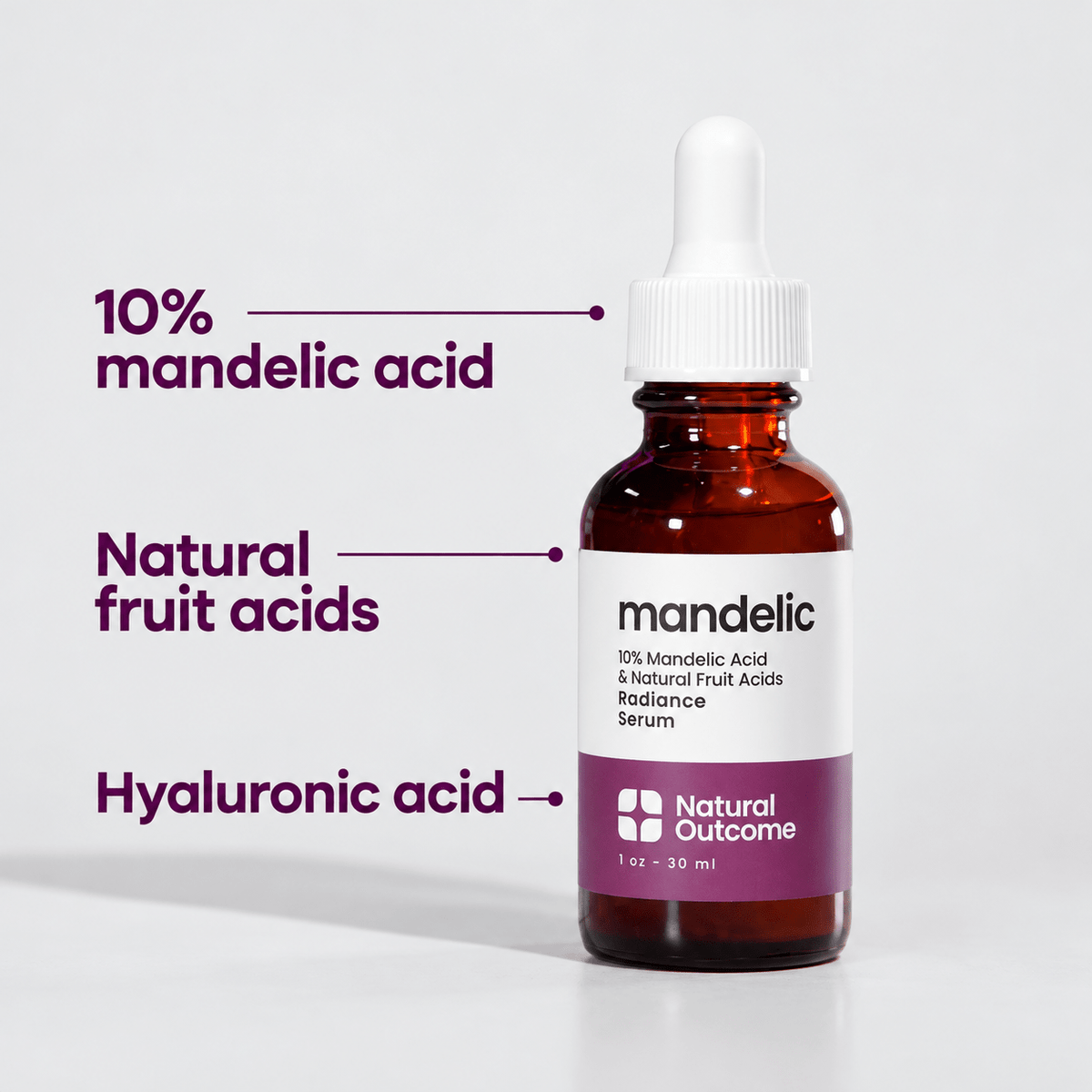 Natural Outcome Mandelic Radiance Serum 30 mL - ingredients