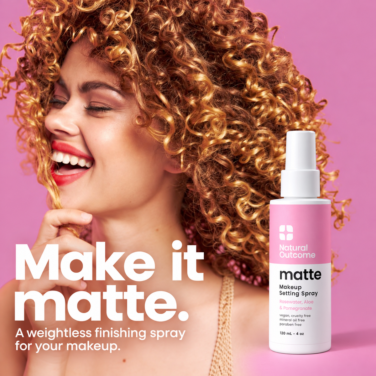 Natural Outcome Matte Makeup Setting Spray 120 mL - matte finish