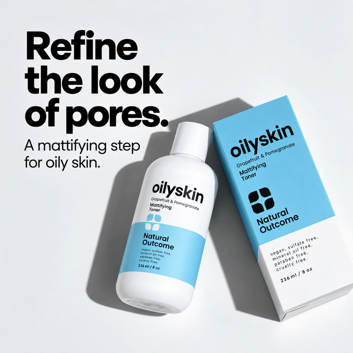 Mattifying face toner helps refine the look of pores