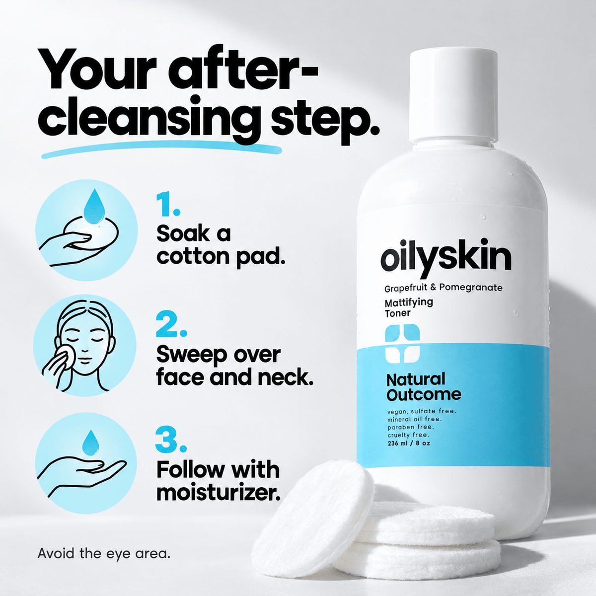 How to use toner after cleansing with a cotton pad