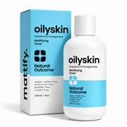 Natural Outcome Oily Skin Mattifying Toner 236 ml bottle and three-quarter-view carton on white