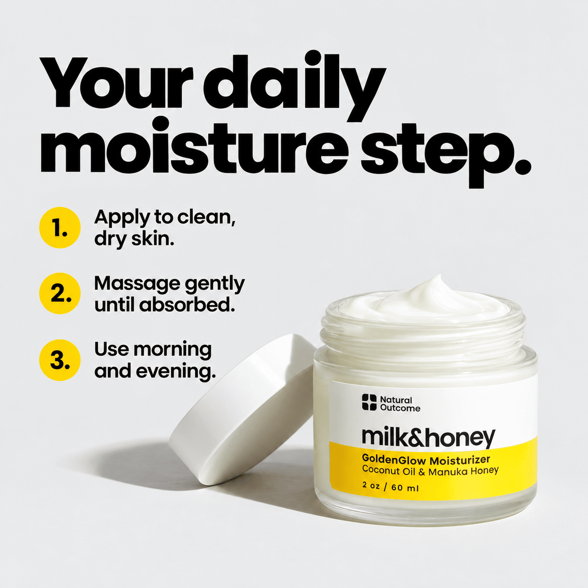 Natural Outcome Milk & Honey Moisturizer how to use