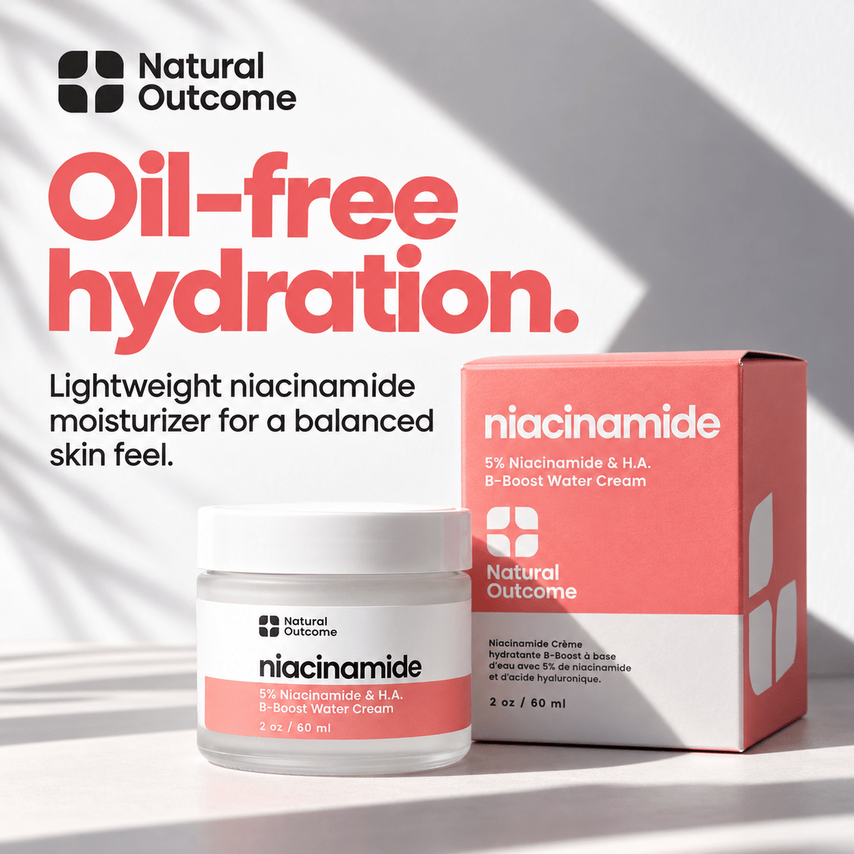 Natural Outcome Niacinamide B-Boost Water Cream hydration