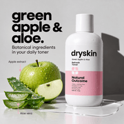 Natural Outcome Refresh Toner with apple extract and aloe vera ingredient illustrations
